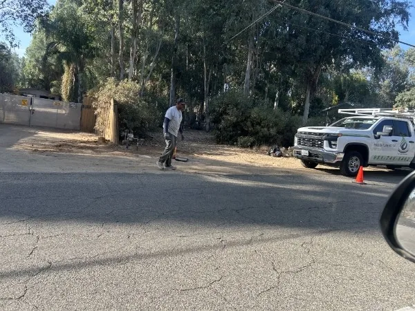 Clarence — Kingdom Plumbing LLC performing leak detection, Hemet CA